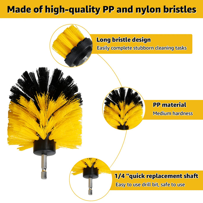Drill Brush Cleaning Kit – 6-in-1 Scrub Set with Extension Rod