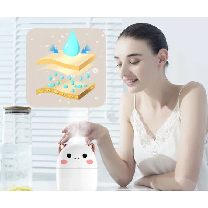 Cute Kitten Humidifier & Essential Oil Diffuser for Home